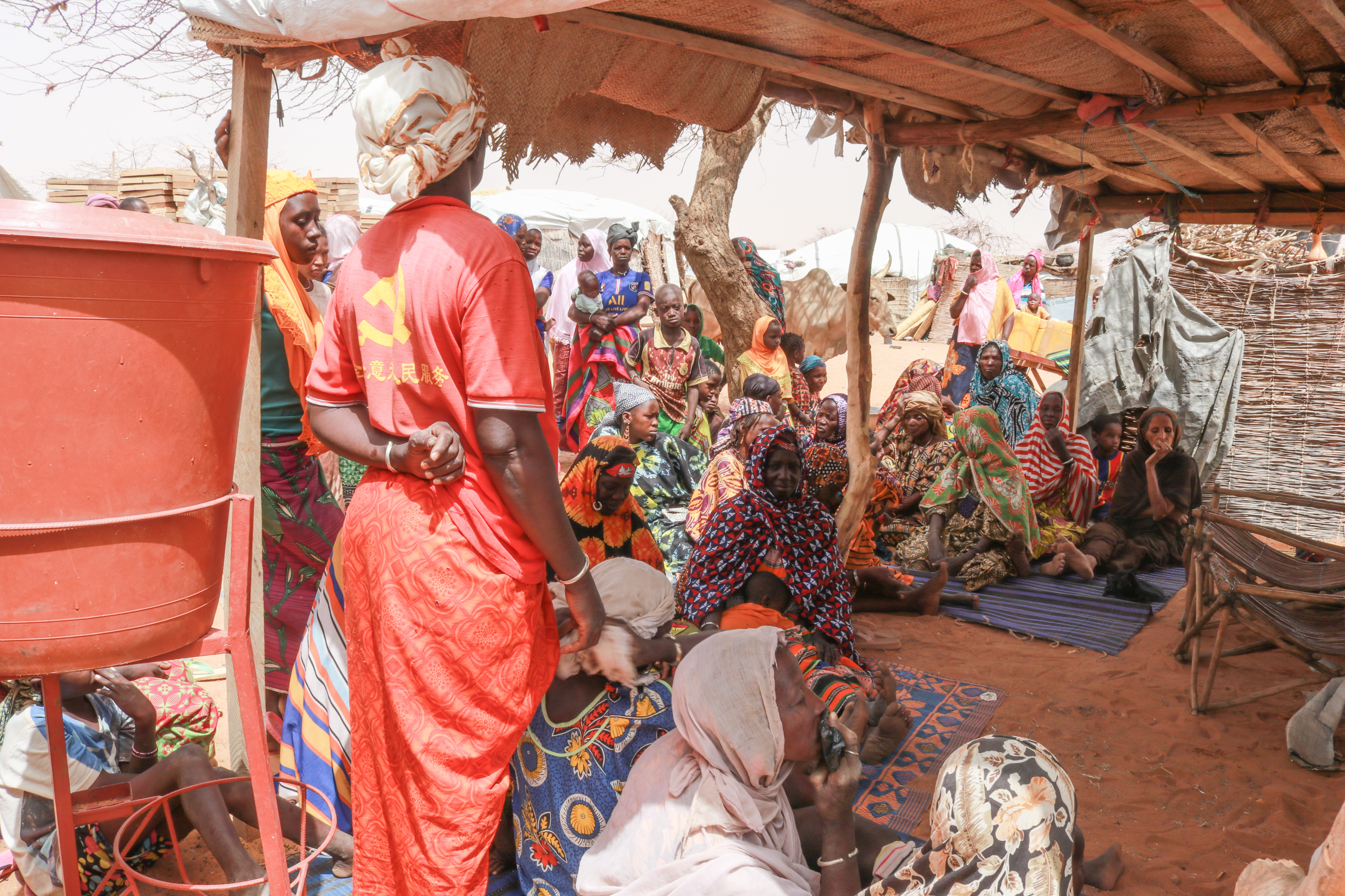 Camp pour personnes déplacées à Gorom Gorom, dans la région du Sahel du Burkina Faso. Mars 2022. © MSF/Mohamed El-Habib Cisse