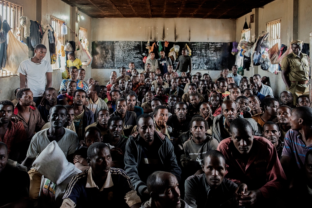 La prison de Maula, à Lilongwe, la capitale du Malawi, est caractérisée par des cellules surpeuplées. Il y a un point d’eau pour 900 personnes et une toilette pour 120 personnes. © Luca Sola