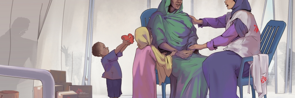 Illustratie van een Soedanese cartoonist