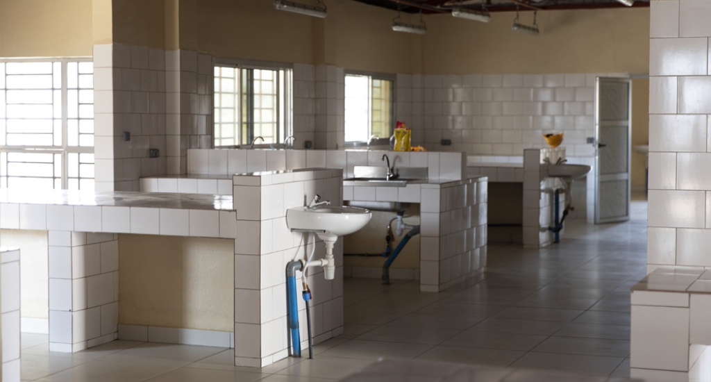 The hospital kitchen.